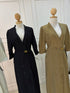 Women Elegant Double Breasted Blazer Long Dress With Waist Belty